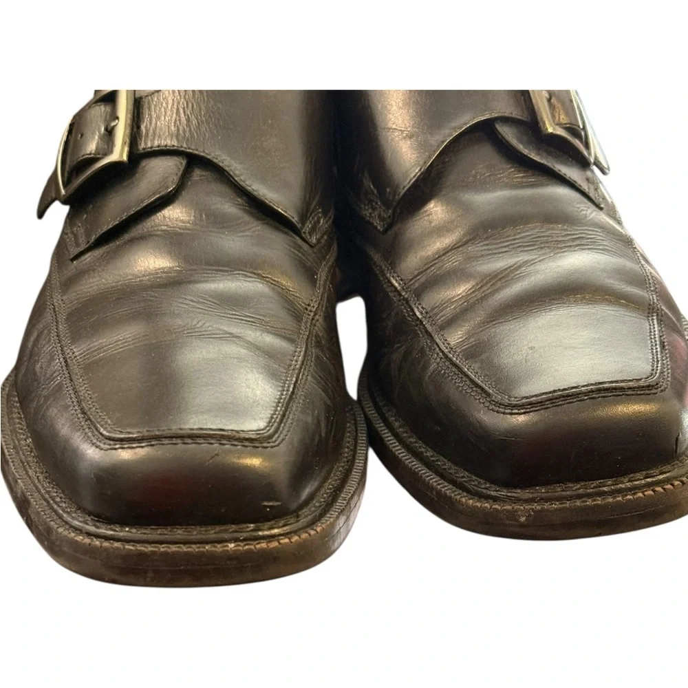 Johnston & Murphy Leather Monk Strap Dress Shoes Men’s 10.5M Black